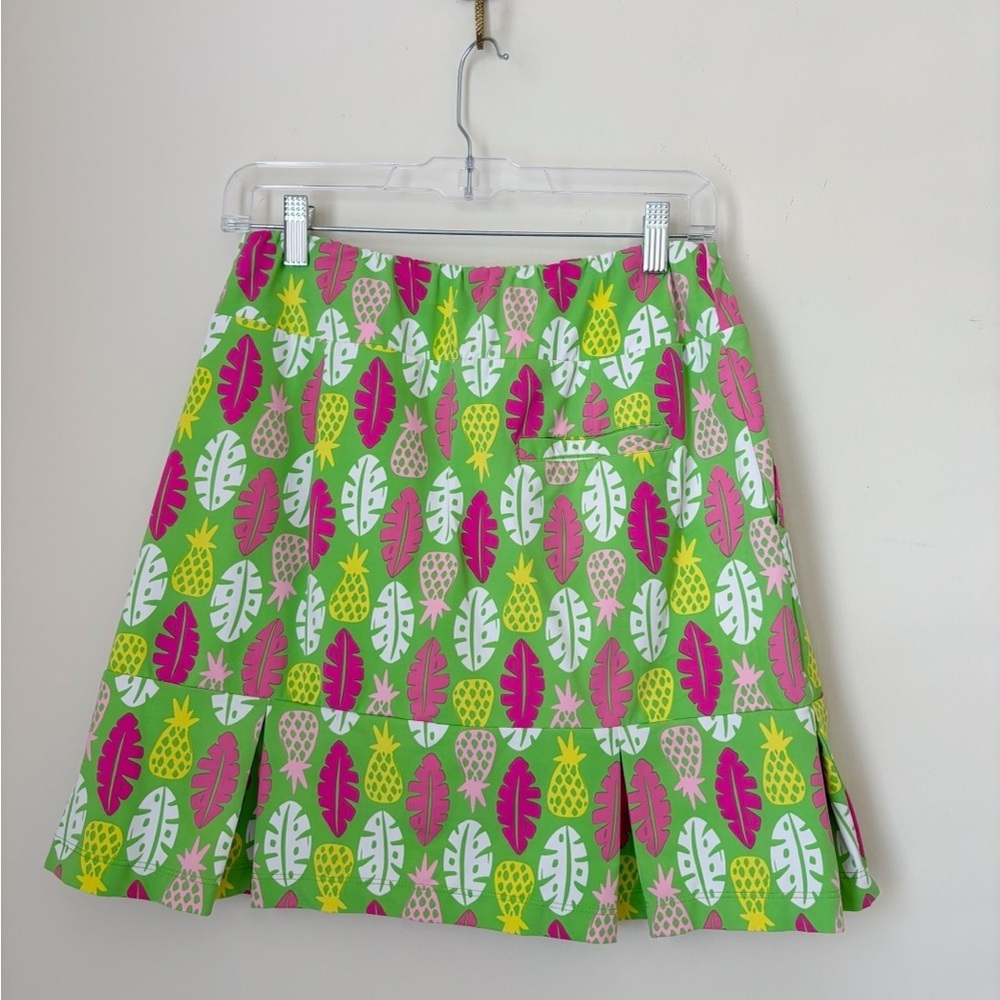 Katherine Way Pleated Pineapple Print Skort Small Sumer Resortwear - Picture 4 of 7